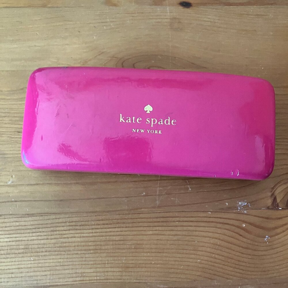 KATE SPADE Hard eyeglasses case ONLY pink/orange 6x2,5x1